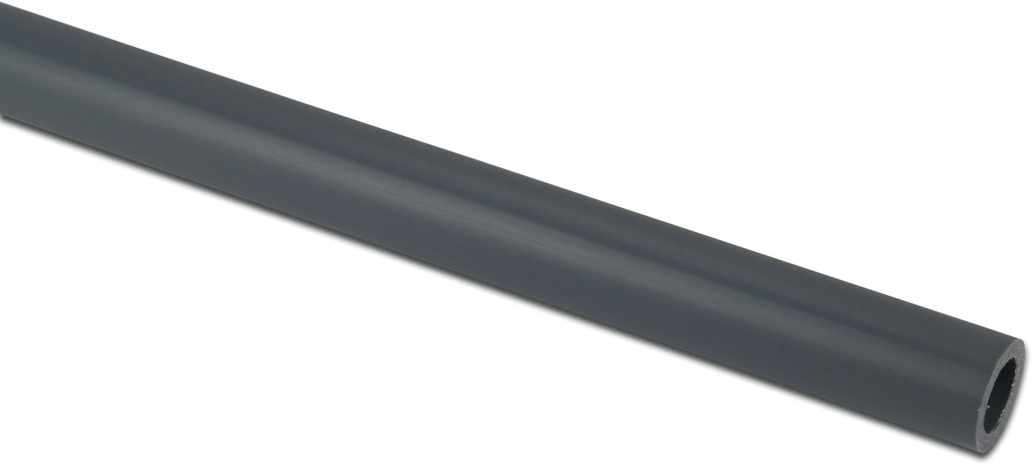 Fittingbuis PVC-U 3/4" x 4,8 mm glad 10bar grijs 4m